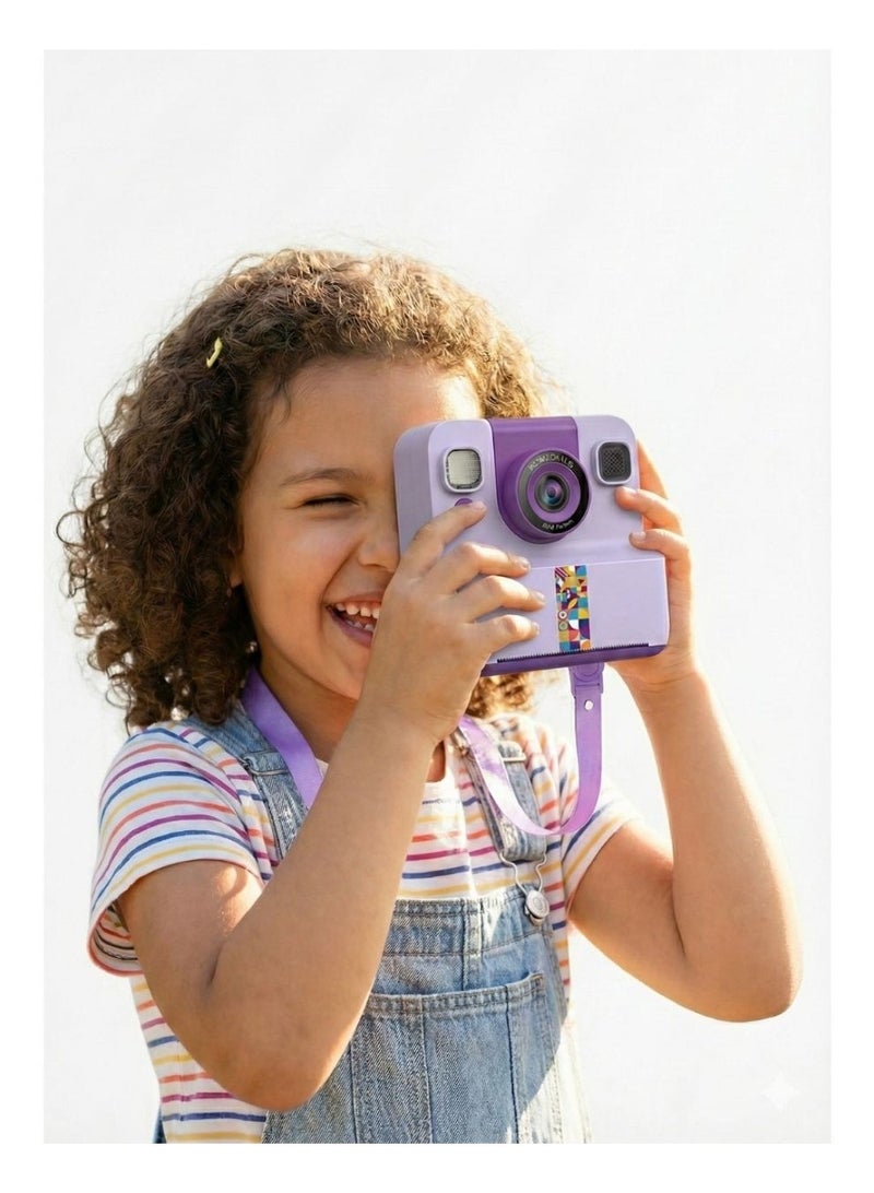 Kids 1080P HD Instant Camera with 32GB Memory Card, Memory Reader, Lanyard & Printing Paper – Portable Selfie Camera with Photo & Video Recording, Fun Filters, Perfect Gift for Kids - Image 5